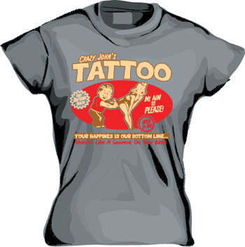 Crazy Johns Tattoo Girly T-shirt