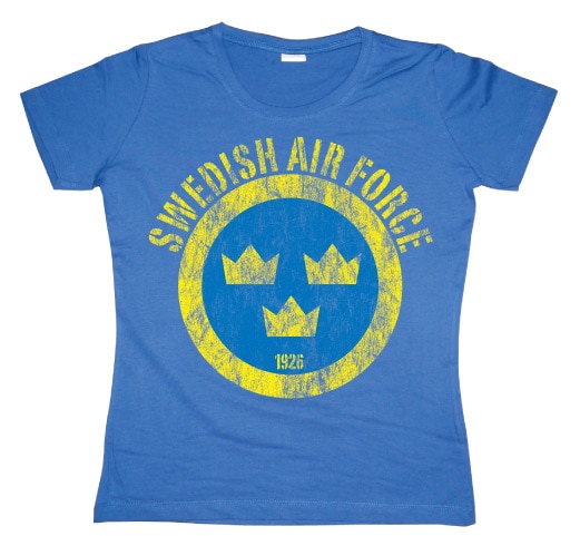 Swedish Airforce Distressed Girly T-shirt