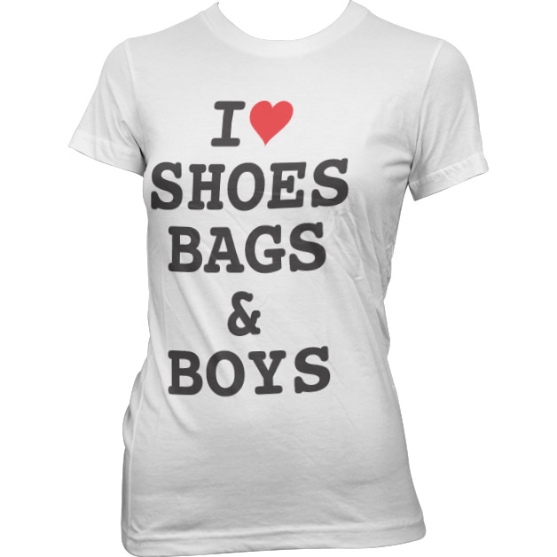 I Love Shoes, Bags & Boys Girly Tee
