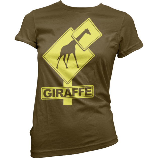 Giraffe Sign Girly T-Shirt