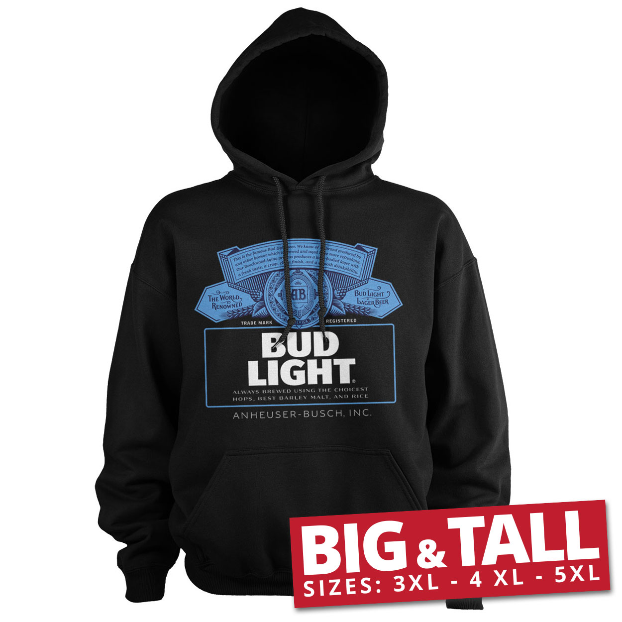 Bud Light Label Logo Big & Tall Hoodie Shirtstore