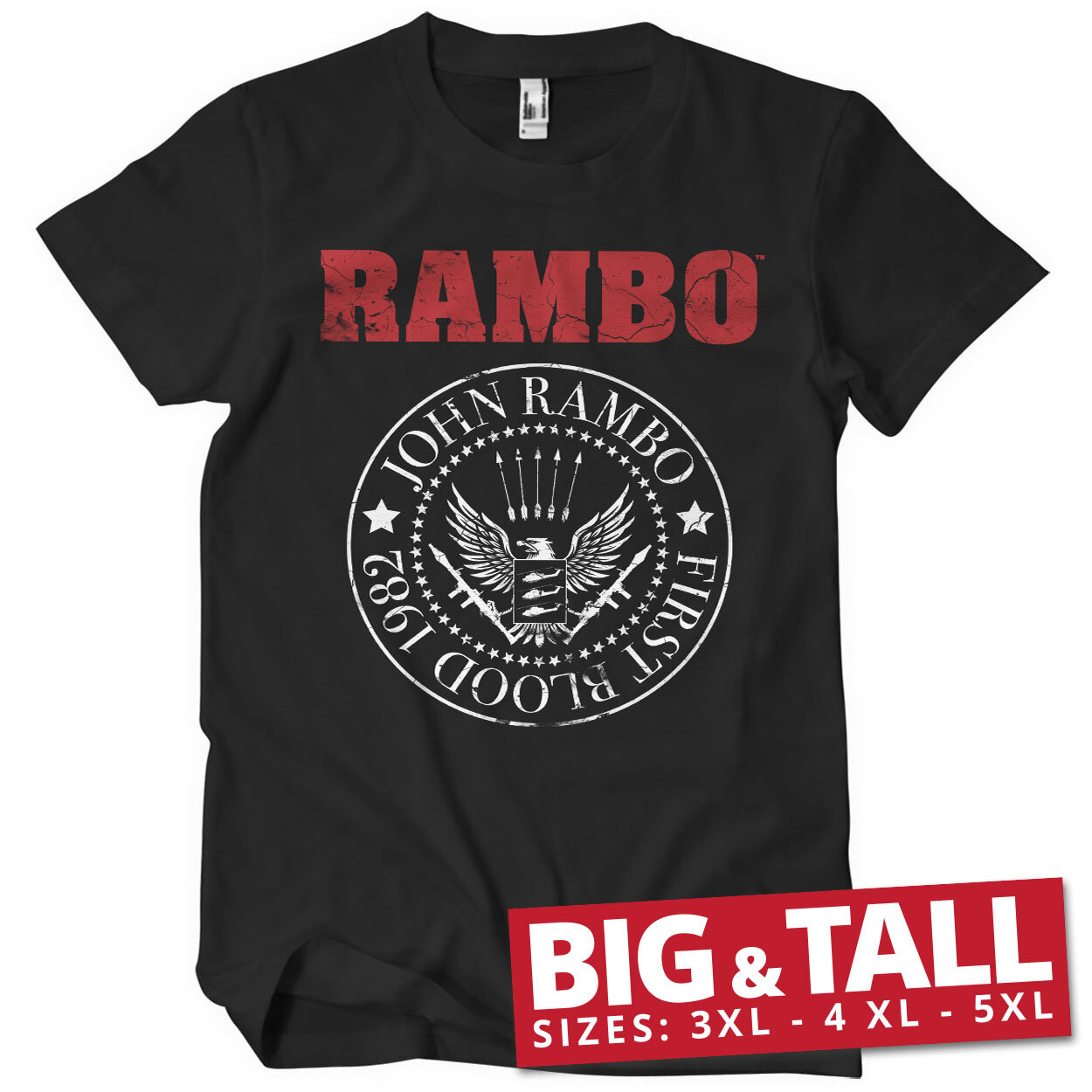 First Blood 1982 Seal Big & Tall T-Shirt