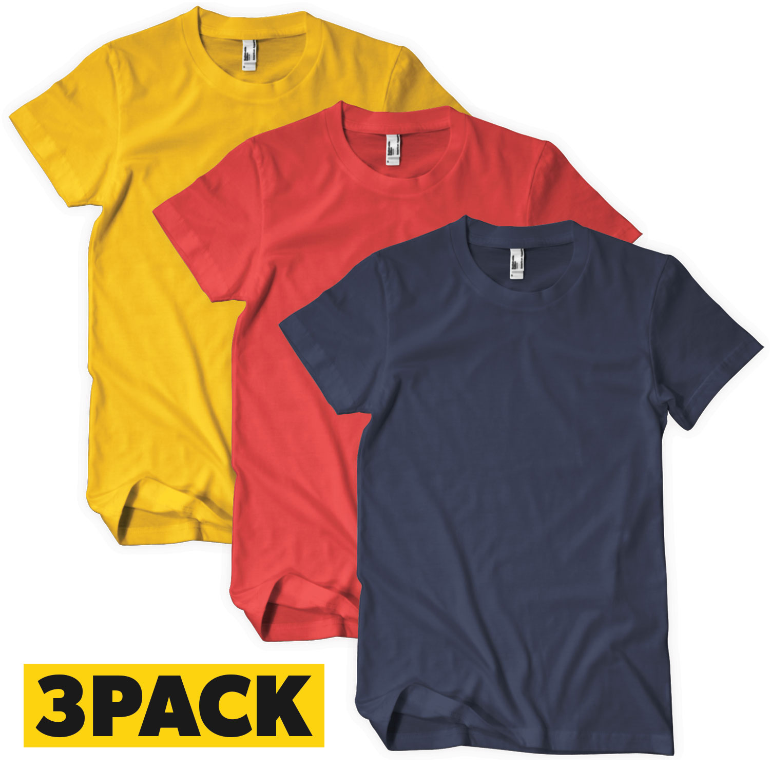 T-Shirts Bigpack Farver - 3 pack