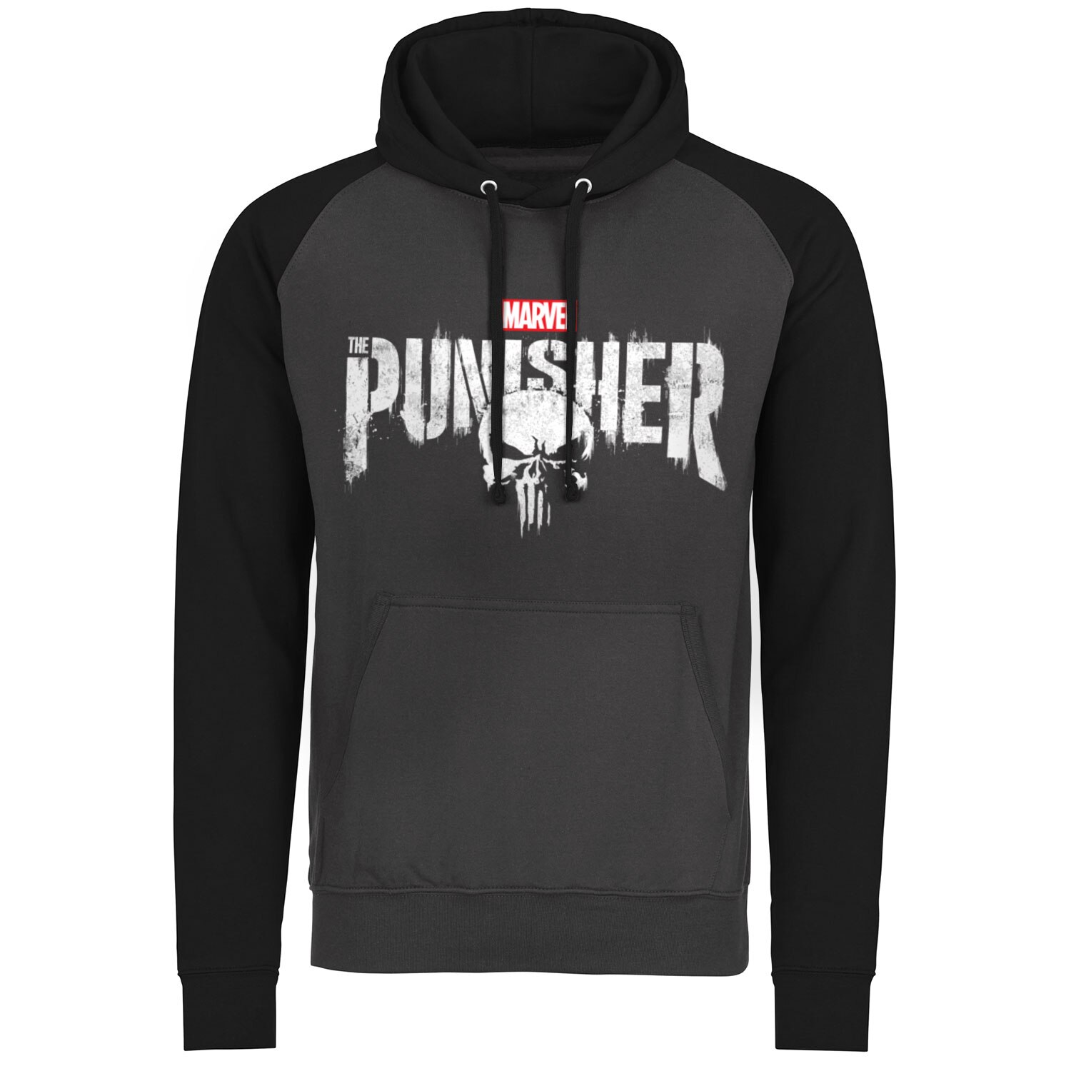 Marvel's The Punisher Distressed Logo Baseball Hoodie