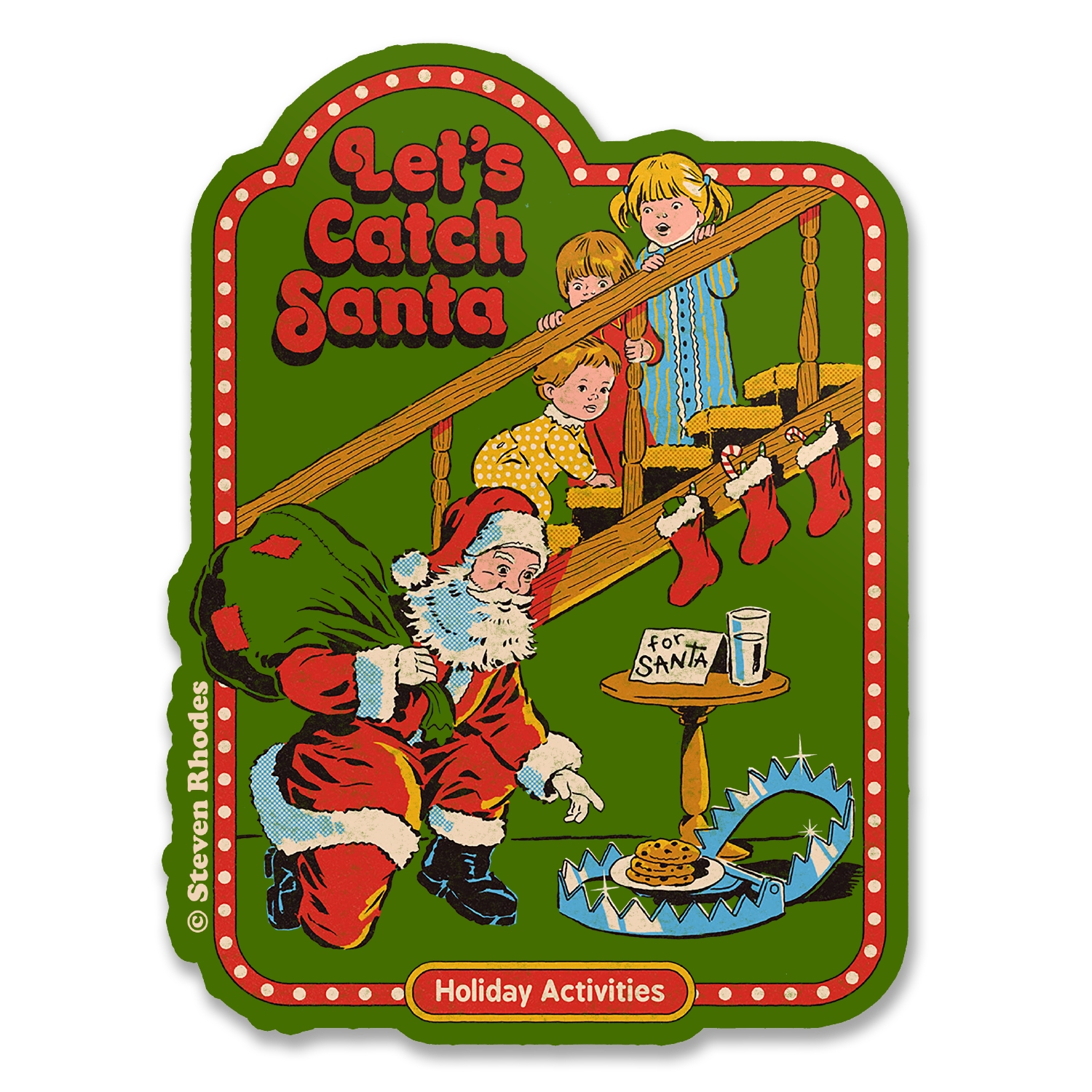 Steven Rhodes - Let's Catch Santa Sticker
