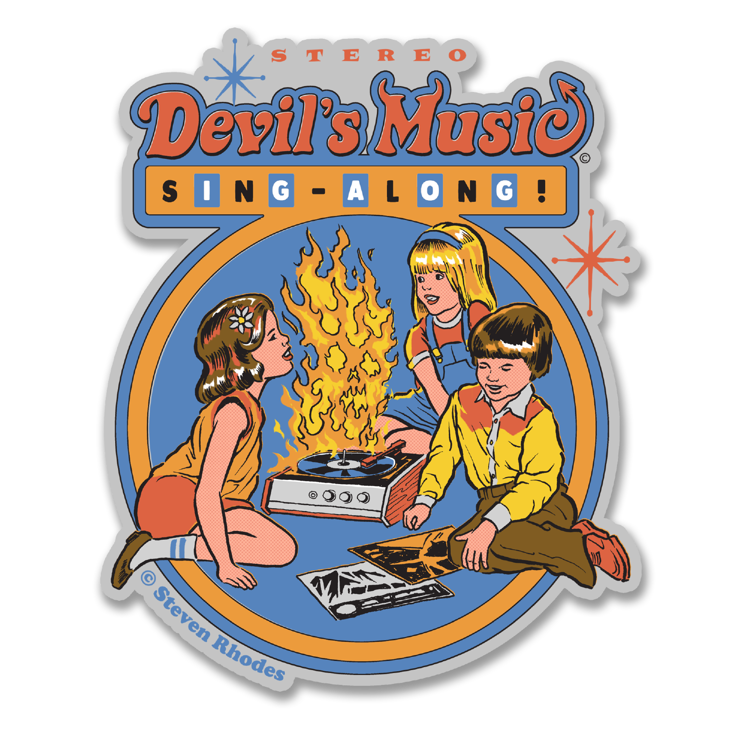 Steven Rhodes - Devil's Music Sing-Along Sticker