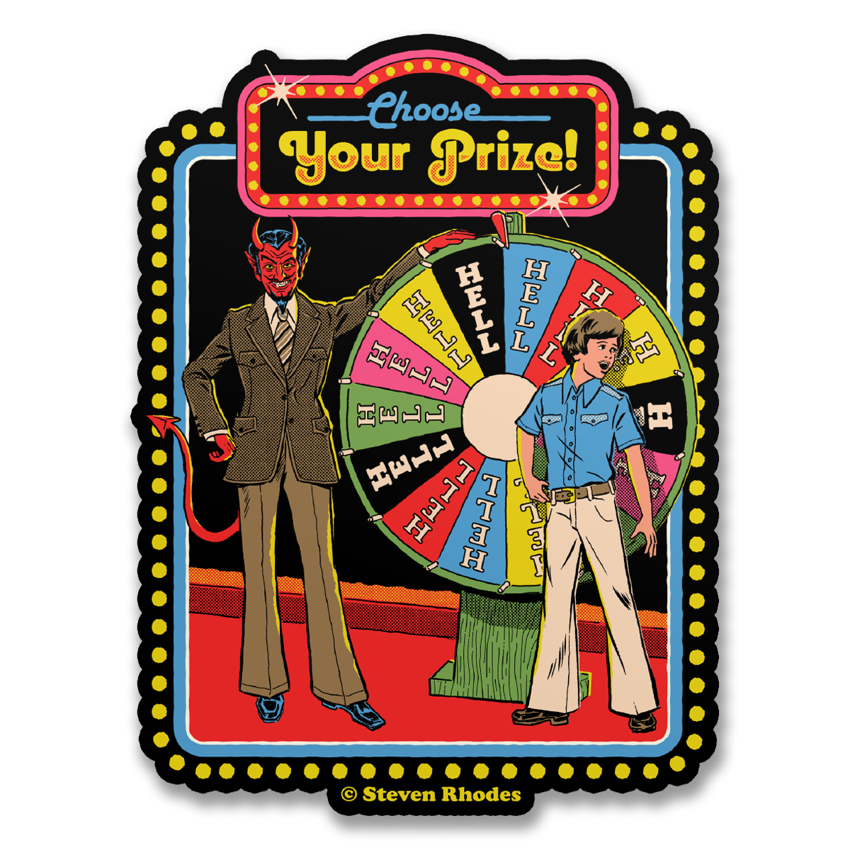 Steven Rhodes - Choose Your Prize Sticker