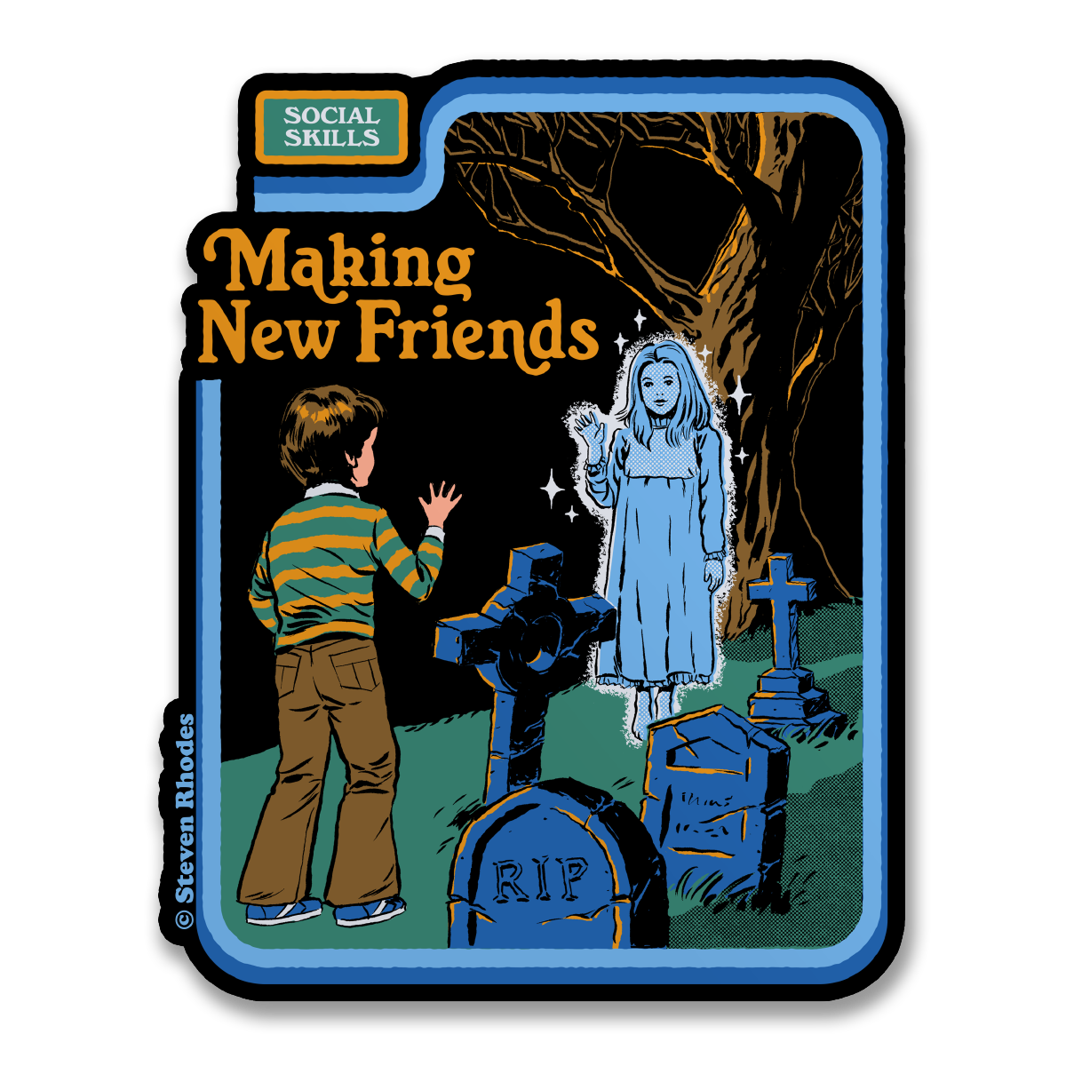 Steven Rhodes - Making New Friends Sticker