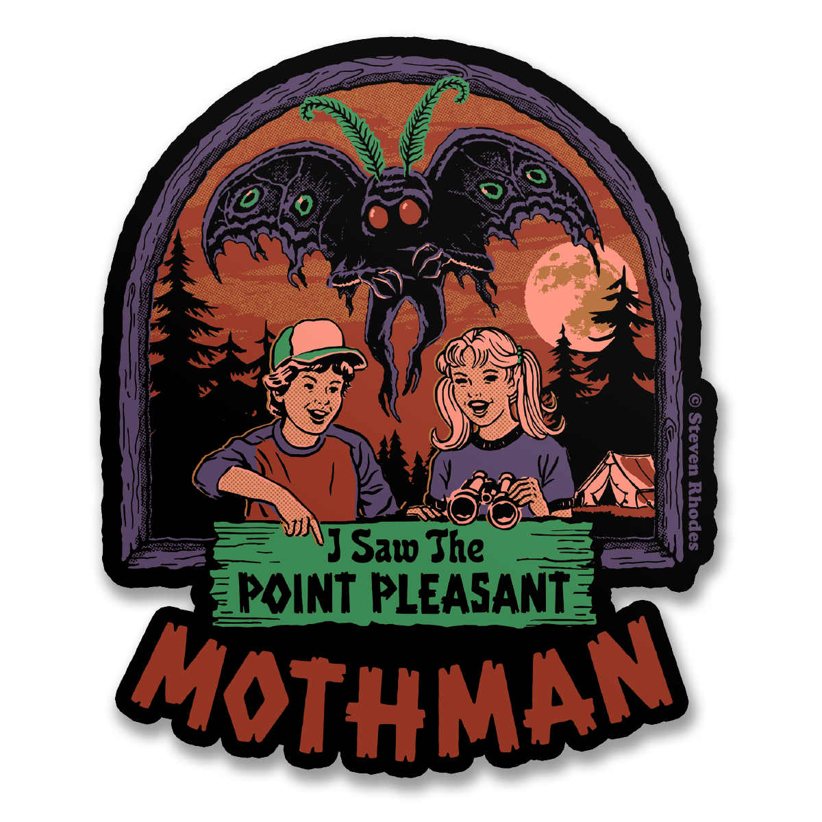 Steven Rhodes - I Saw The Mothman Sticker
