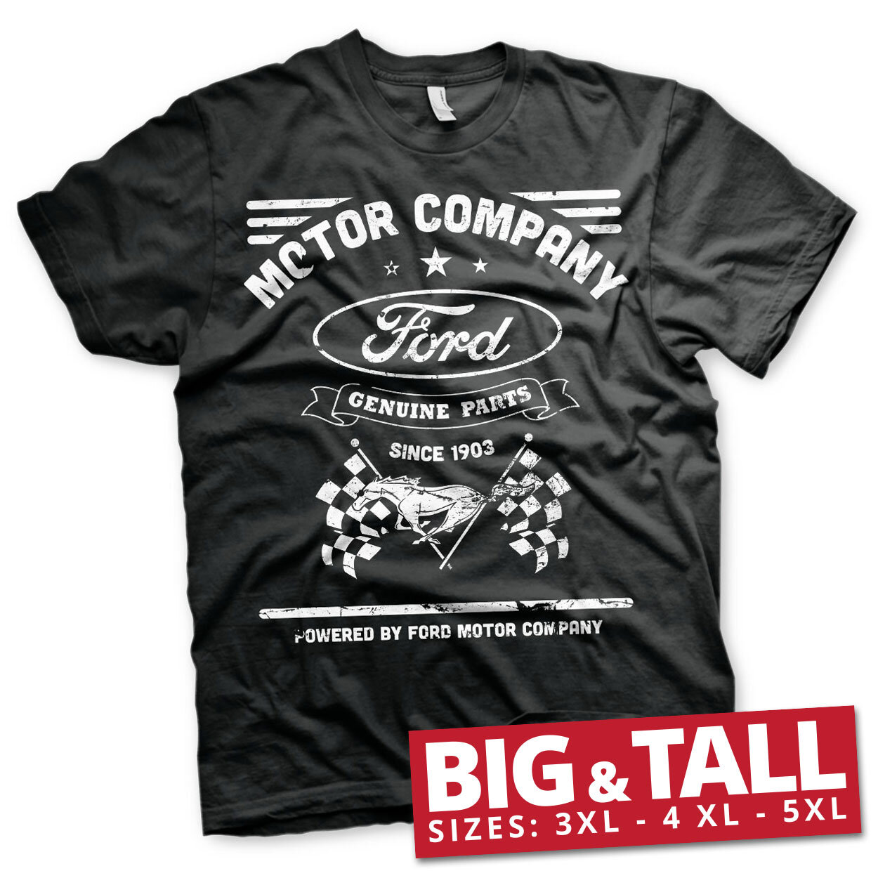 Ford - Checkers Flag Big & Tall T-Shirt