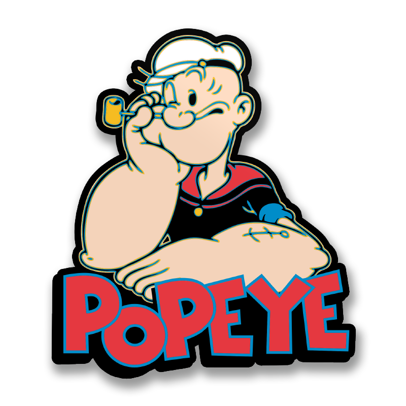 Popeye Color-Off Sticker