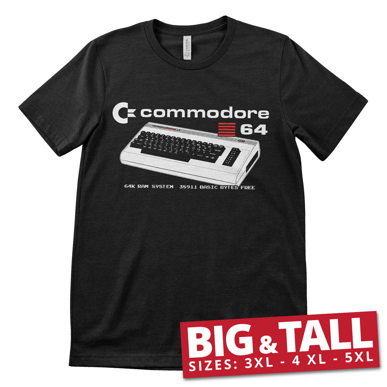 Commodore 64K RAM Big & Tall T-Shirt