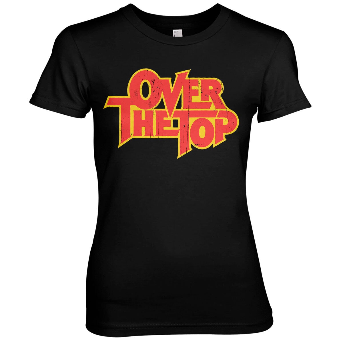 Over The Top Washed Logo Girly Tee