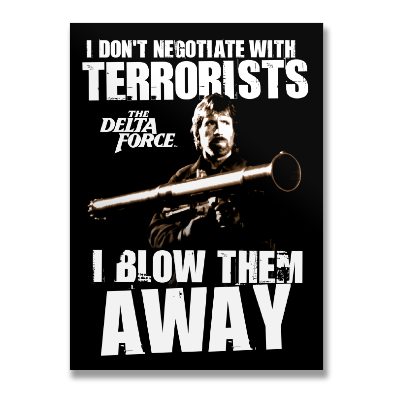 Chuck Norris - I Blow Terrorists Away Sticker