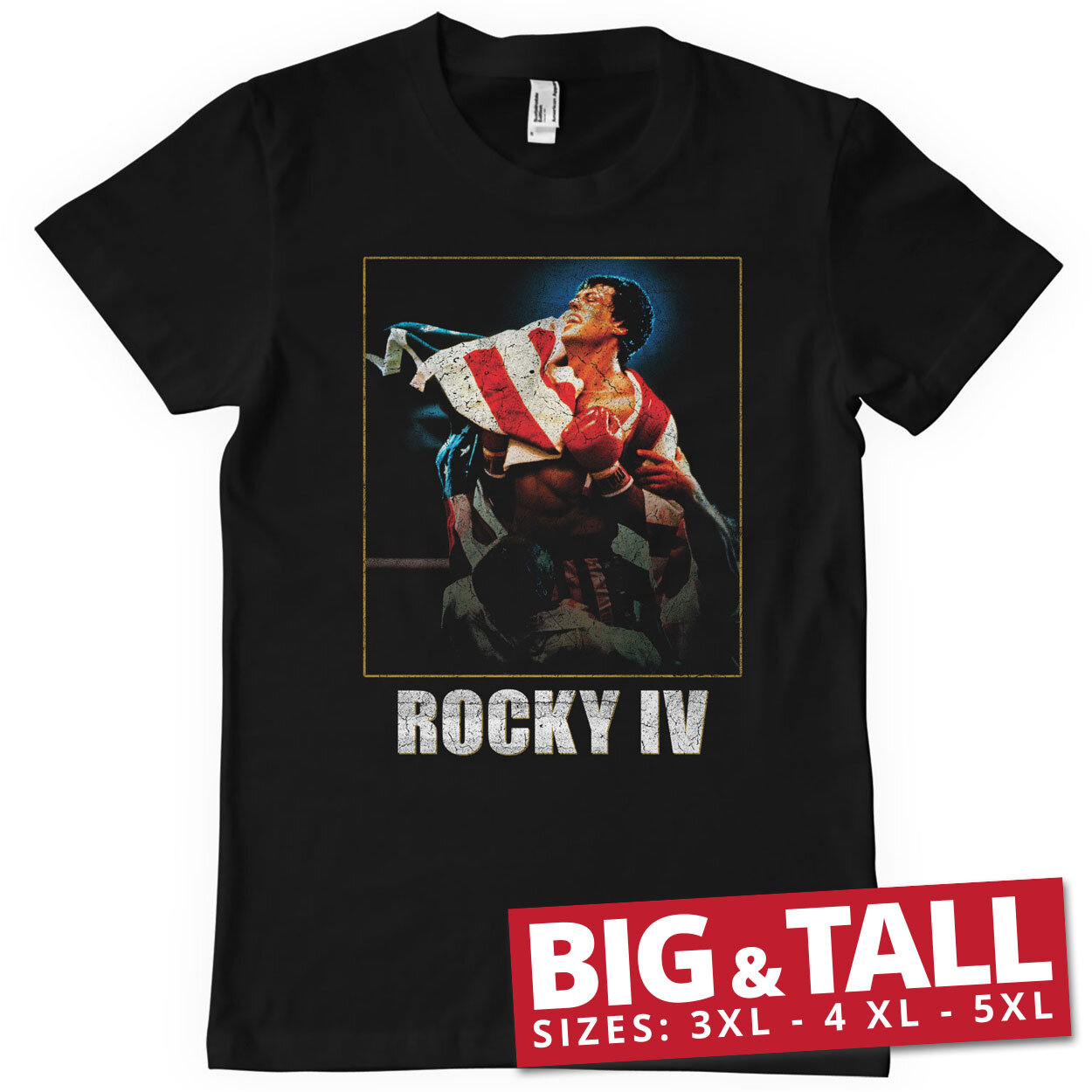 Rocky IV Washed Cover Big & Tall T-Shirt