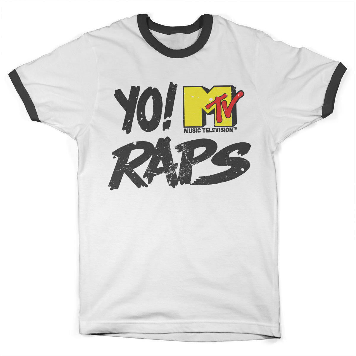 Yo! MTV Raps Distressed Logo Ringer Tee