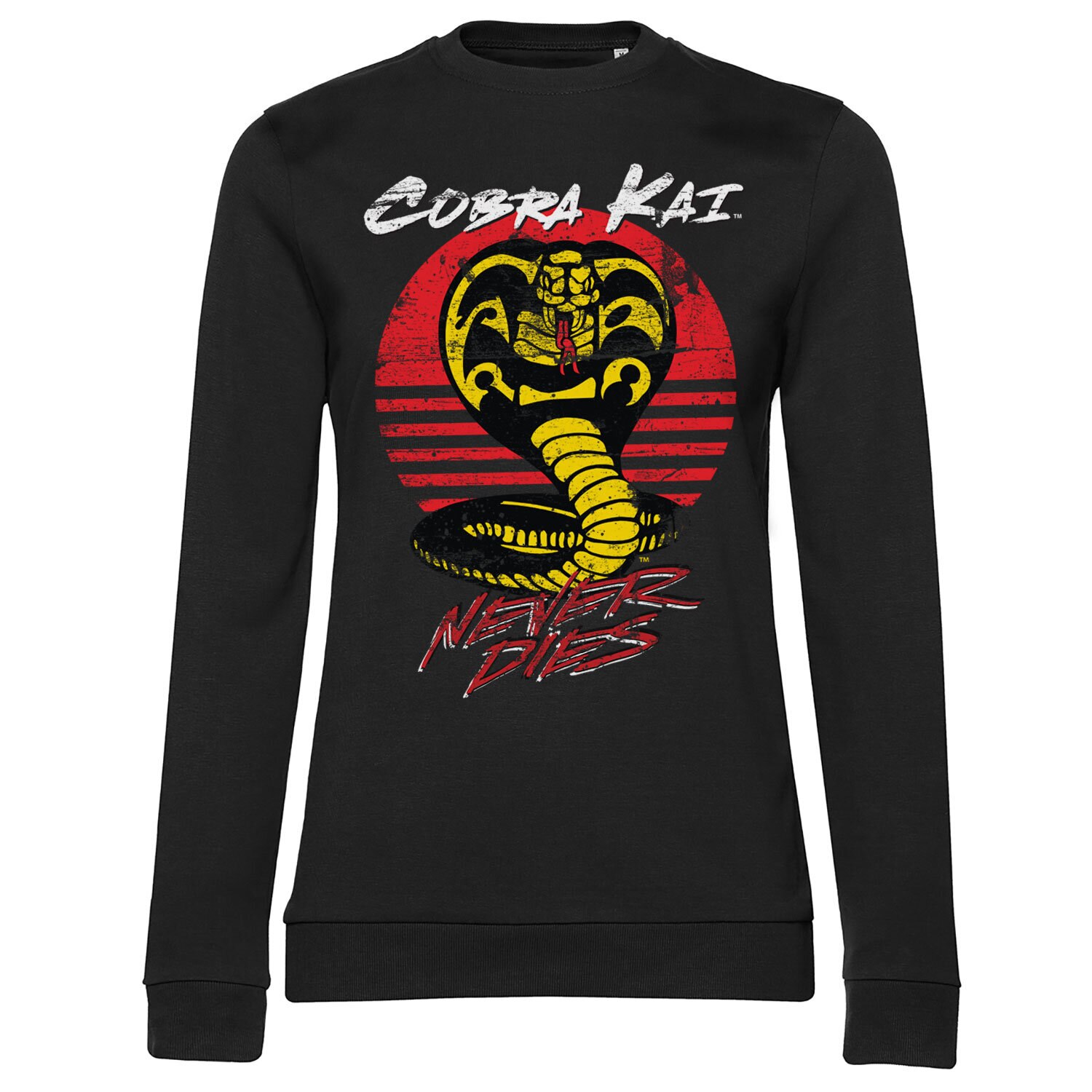 Cobra Kai Never Dies Girly Sweatshirt