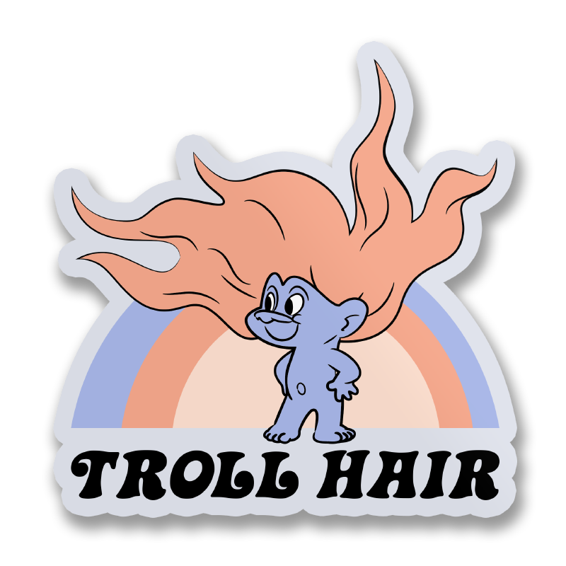 Troll Hair Sticker