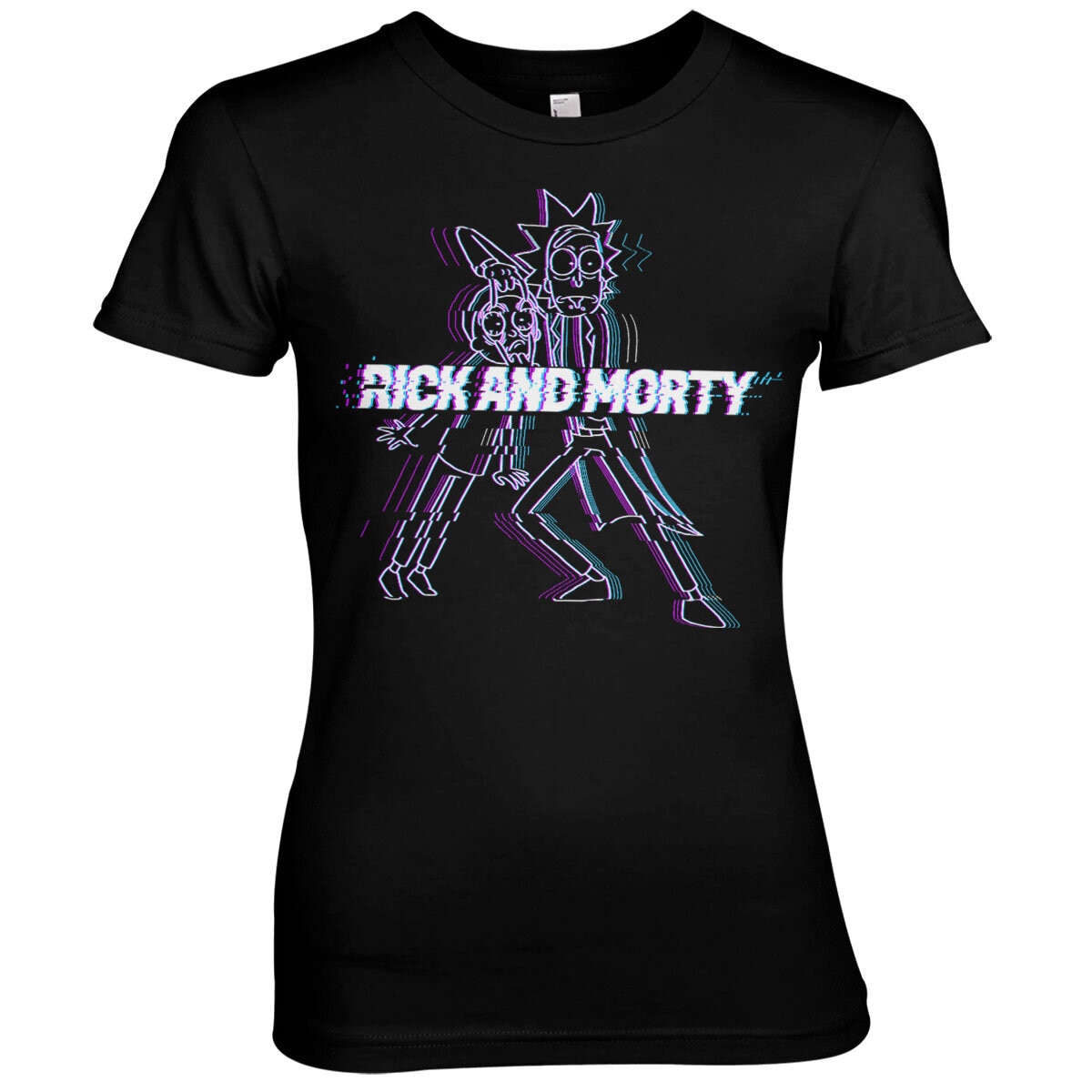 Rick And Morty Glitch Girly Tee