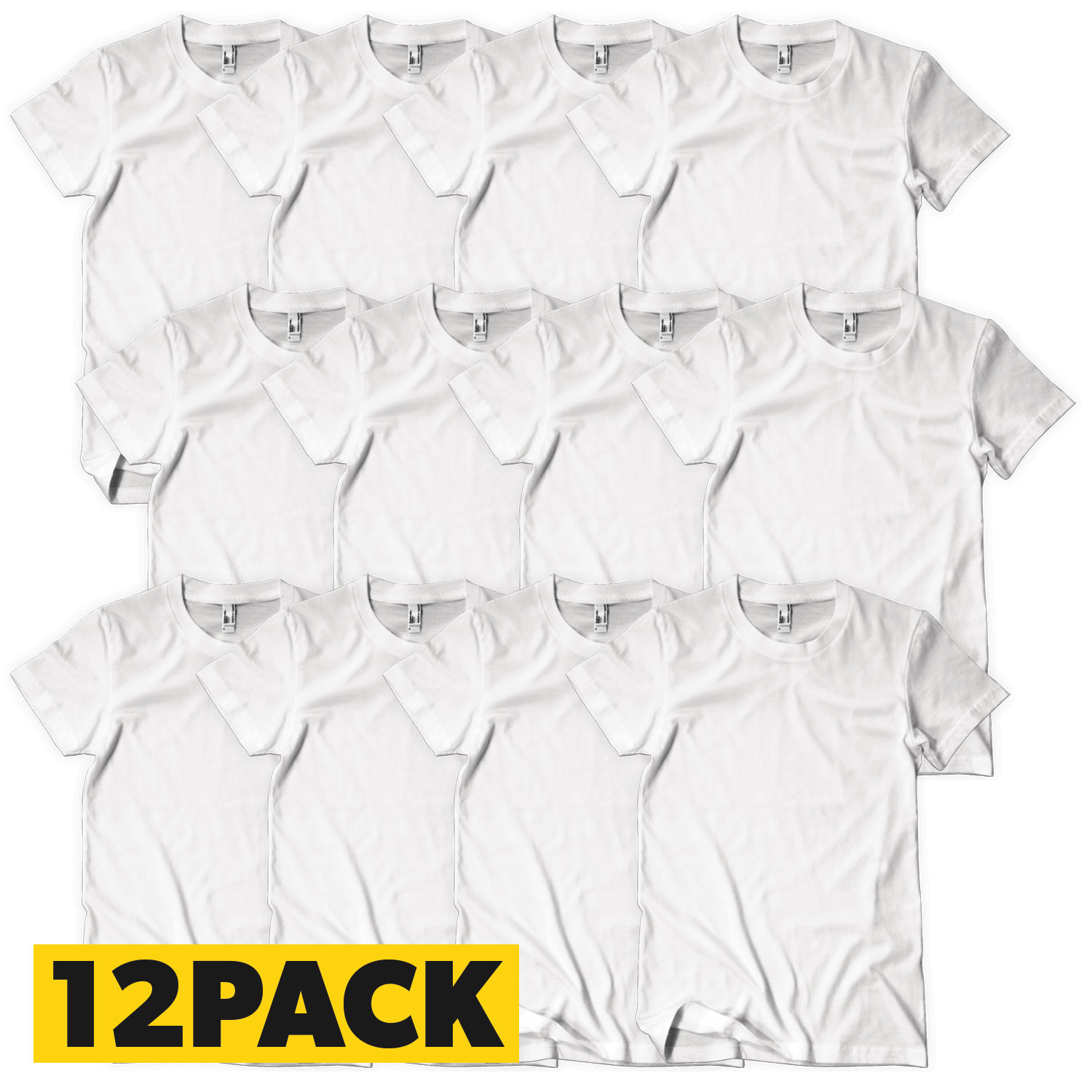 T-Shirts Bigpack Hvid - 12 pack