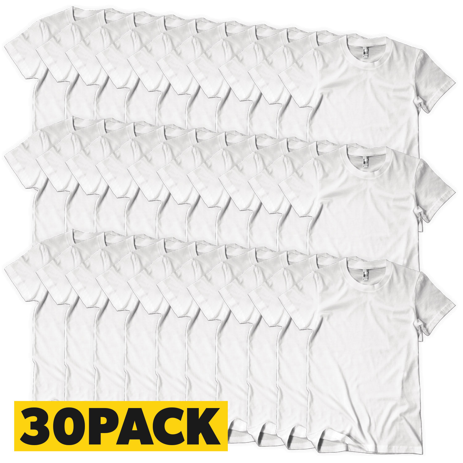 T-Shirts Megapack Hvid - 30 pack