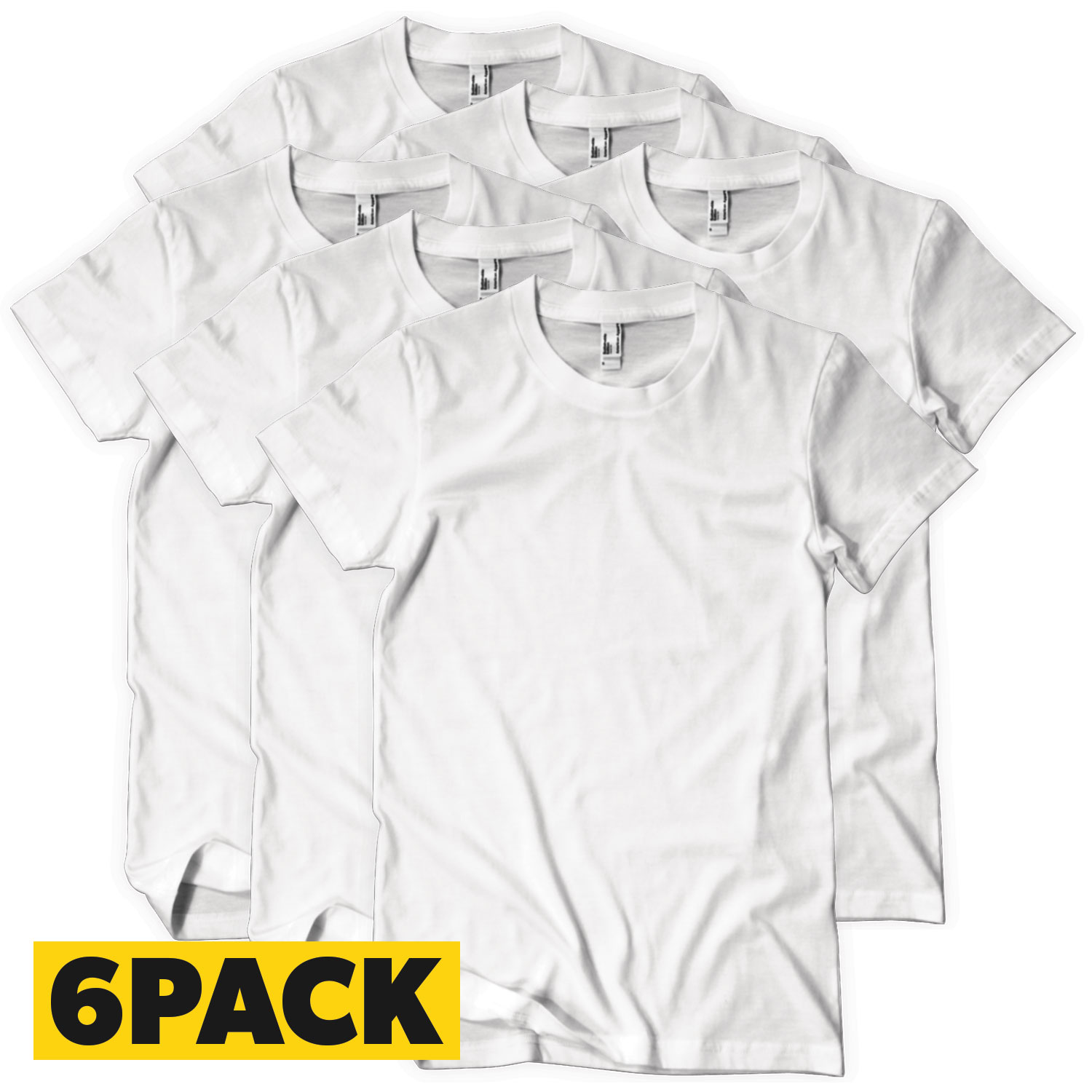 T-Shirts Bigpack Hvid - 6 pack