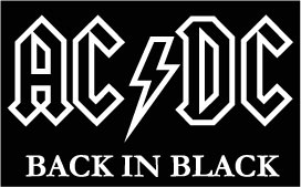AC/DC Back In Black sticker.