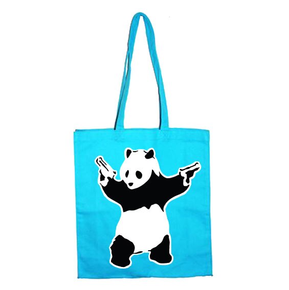 Banksy Panda Tote Bag